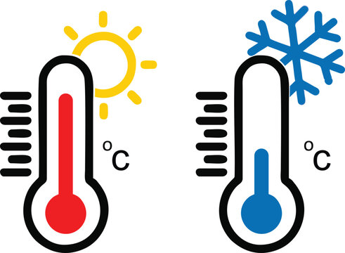 high temperature thermometer clipart