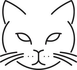 a cat's face, vector icon illustration
