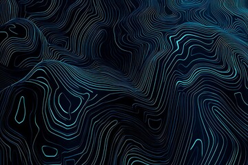 Fototapeta premium Abstract close-up of a glowing blue digital circuit board, showcasing intricate connections and technological design on a black background. 