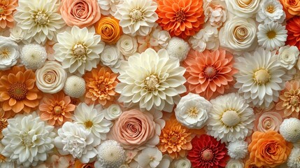 Paper flower wall, wedding backdrop, craft