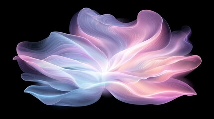 Closeup of a vibrant pink and blue flower blossom on dark contrast background