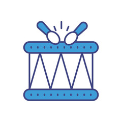 Drum Music icon vector stock illustration
