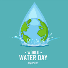 World water day stock illustration. 22 March