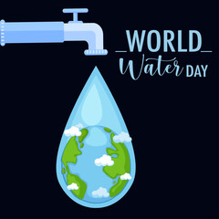 World water day stock illustration. 22 March