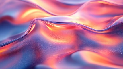 Fototapeta premium Abstract Fluid Art Pink Orange and Blue Hues
