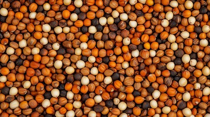 Fototapeta premium Close-Up of Mixed Grain Seeds: A Colorful Harvest Texture AI Generated