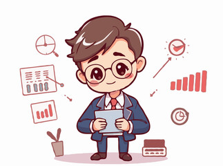 Modern Business Strategy Vector Illustration