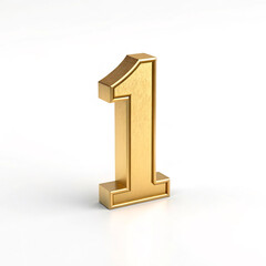 3d gold number 1