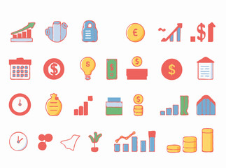 Corporate Finance and Investment Symbols Collection
