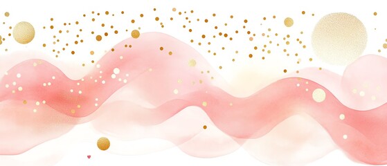 Faint pink and gold dots Valentine's day Background