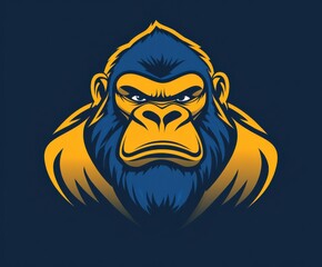 Trendy logo for humorous gorilla geography teacher