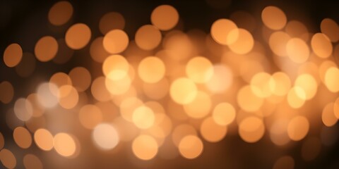 Obraz premium Amber Glow Bokeh: Warm, amber bokeh lights create a dreamy, out-of-focus backdrop, perfect for adding a touch of festive elegance or romantic ambiance to your designs. 