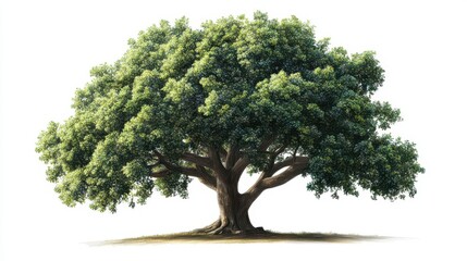 Obraz premium Lush Green Tree with Dense Foliage