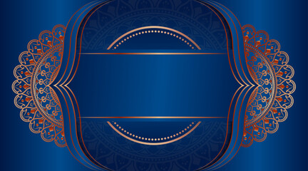 design-vector-luxury-mandala-background-blue-gradient