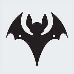 Minimalist Bat Silhouette Vector Illustration
