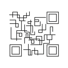 barcode lineal icon with white background vector stock illustration