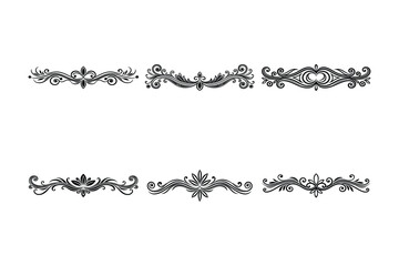 set of floral elements