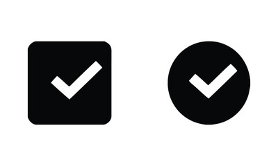 Check mark vector icon. Checkmark Illustration. Vector symbols set