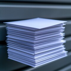 A neat stack of blank sheets of paper ready for important documents and ideas.