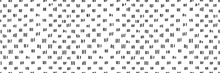 Small dash seamless pattern. Abstract simple background, black and white texture with minimalist design. Perfect for branding, web design, textiles, wallpapers, and packaging. Vector illustration