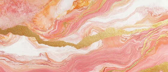 Minimal gold and pink marble texture Valentine's day Background