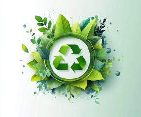 Sustainable Green Plastic Pollution Wall with Geometric Elements