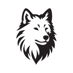  wolf head illustrations in black and white, vector style, perfect for logos or tattoos