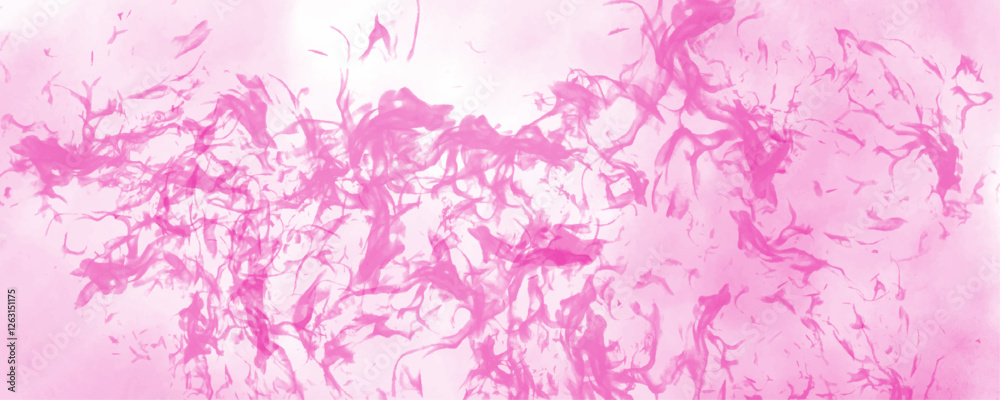 Wall mural grunge pastel and soft settle watercolor abstract background. realistic pink colorful smoke clouds w