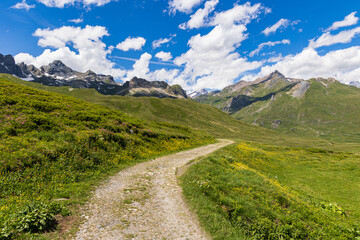 paesaggio montano presso il lago Verney, Valle D'Aosta