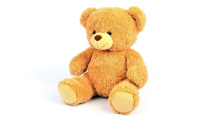 Obraz premium Cute Brown Teddy Bear Isolated on White Background for Kids