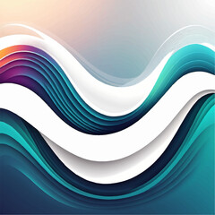 Abstract modern flowing stylish wave in white background. vector illustration