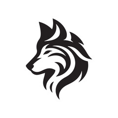  wolf head illustrations in black and white, vector style, perfect for logos or tattoos
