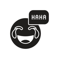 Laughing icon vector stock illustration