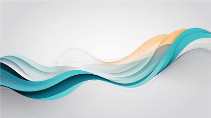 Abstract modern flowing stylish wave in white background. vector illustration