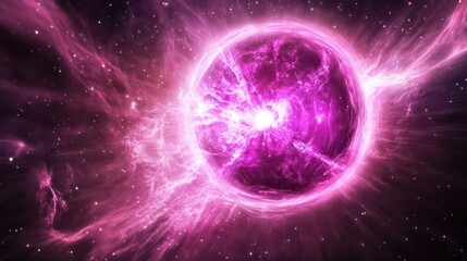 Mysterious Cosmic Portal in Vibrant Purple Hues