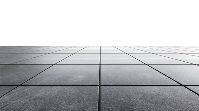 Wide Shot of Perfectly Arranged Grey concrete bricks in Crescent Shape on White and transparent Background. - Powered by Adobe