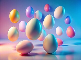 Colorful Easter eggs Easter day. generative ai