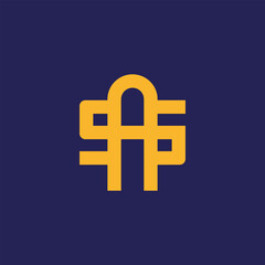 Fototapeta premium AS, SA, A, S, Abstract Letters Logo monogram