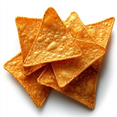 tortilla chip isolated on white background