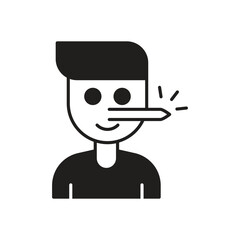 Liar icon vector stock illustration