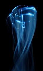 Physical graphic concept of atomic structure. Light ring. Colorful electron particle. .Speed of light. Particle acceleration. Energy particle physics..Energy ball. Science technology. Bright sphere.