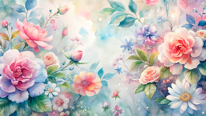 watercolor floral background