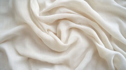 Obraz premium Seamless Vintage White Fabric Texture with Soft Foliage