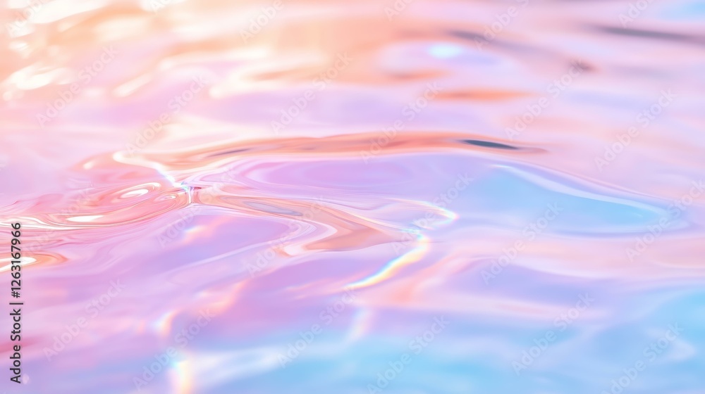 Canvas Prints pastel colored water surface with soft ripples and iridescent light reflection