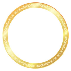 Round Golden Frame, Border, Transparent, Elegant Circle