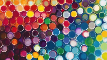Vibrant Abstract Colorful Circles Design