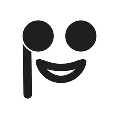 Funny props icon vector stock illustration