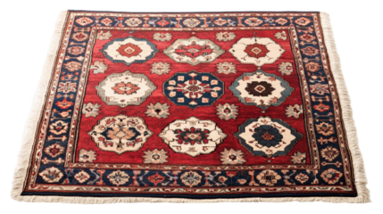 Traditional persian rug design showcase home interior textile isolated on transparent background