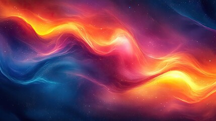 Obraz premium Abstract Cosmic Waves of Vibrant Color and Light