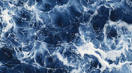 Obraz premium Deep Ocean Waves Aerial View